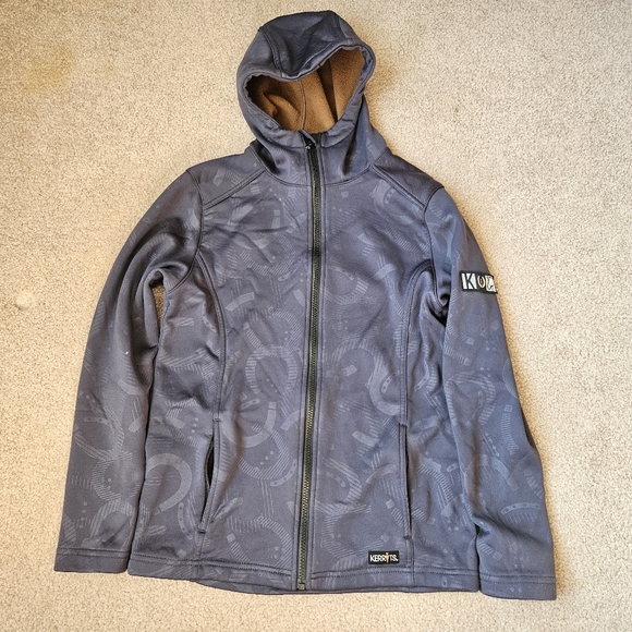 Kerrits Other - Kerrits Kids Horsehoe Hoodie, Navy/Brown, Embossed Horseshoes XL Equestrian
